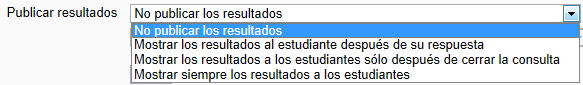 Modos de publicar los resultados