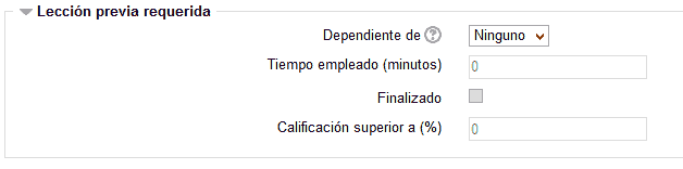 Parámetros de dependencia