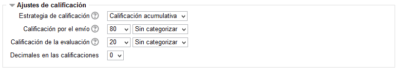 Módulo ajustes calificación taller