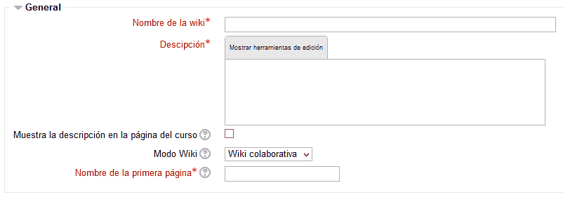 Propiedades generales de una wiki