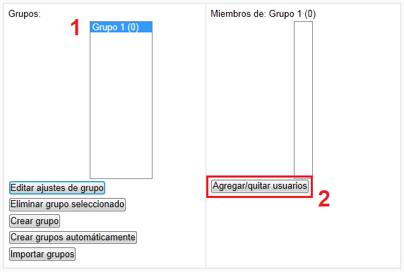 Cómo agregar o eliminar usuarios en un grupo