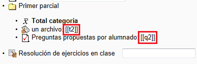 Visualización de los identificadores ya establecidos