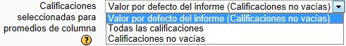 Qué calificaciones se utilizan en el promedio