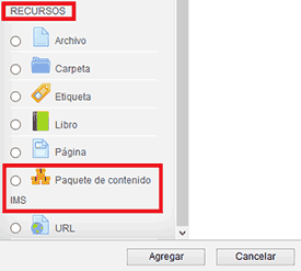 Insertar un recurso IMS